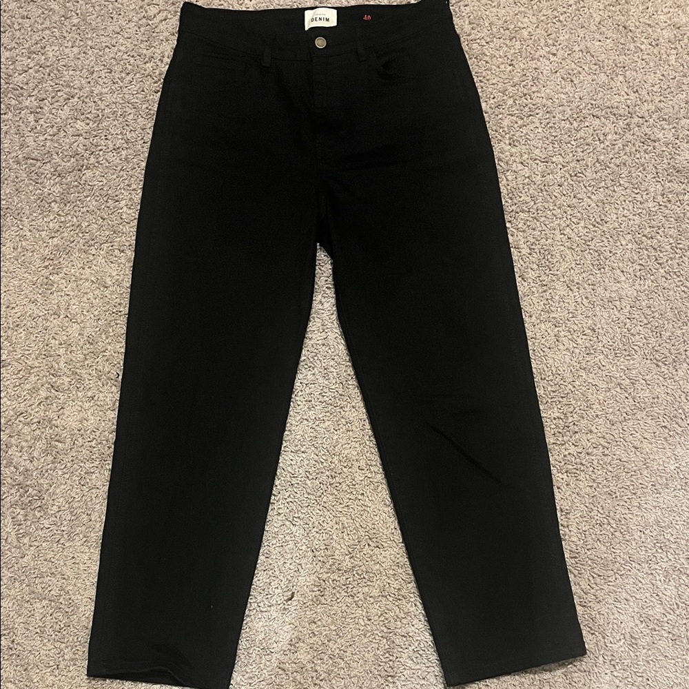 Black, Straight Leg, Sezane Denim Pants